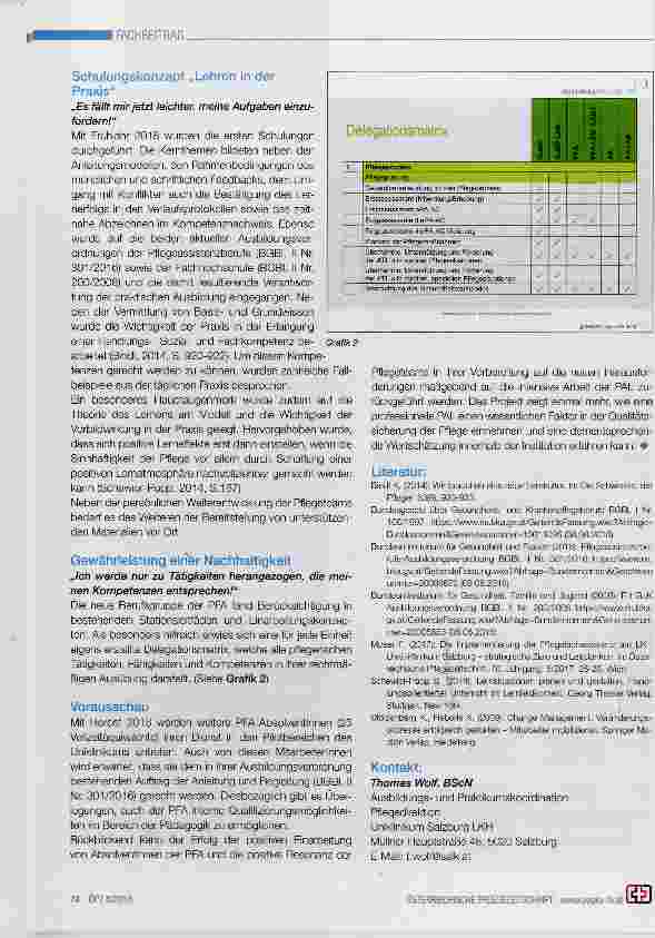 Vorschauseite 3: Die Rolle der Praxisanleitung in der Implementierung der Pflegefachassistenz am Unikiinikum Salzburg LKH