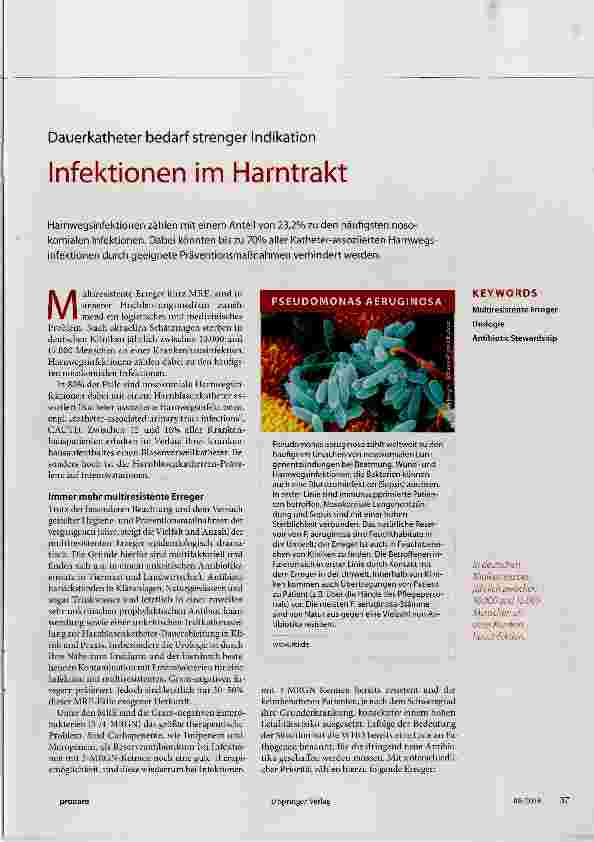 Vorschauseite 1: Infektionen im Harntrakt