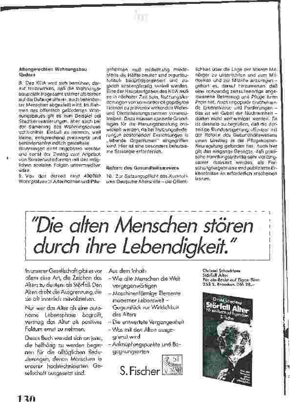 Vorschauseite 2: Bessere Altenhilfe - die Aufgaben der Zukunft