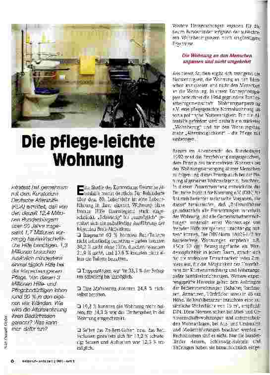 Vorschauseite 1: Die pflege-leichte Wohnung