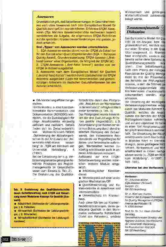 Vorschauseite 4: Die Betonung liegt auf der Ergebnisqualität Europäisches Qualitätsmanagement steigert Wirksamund Wirtschaftlichkeit