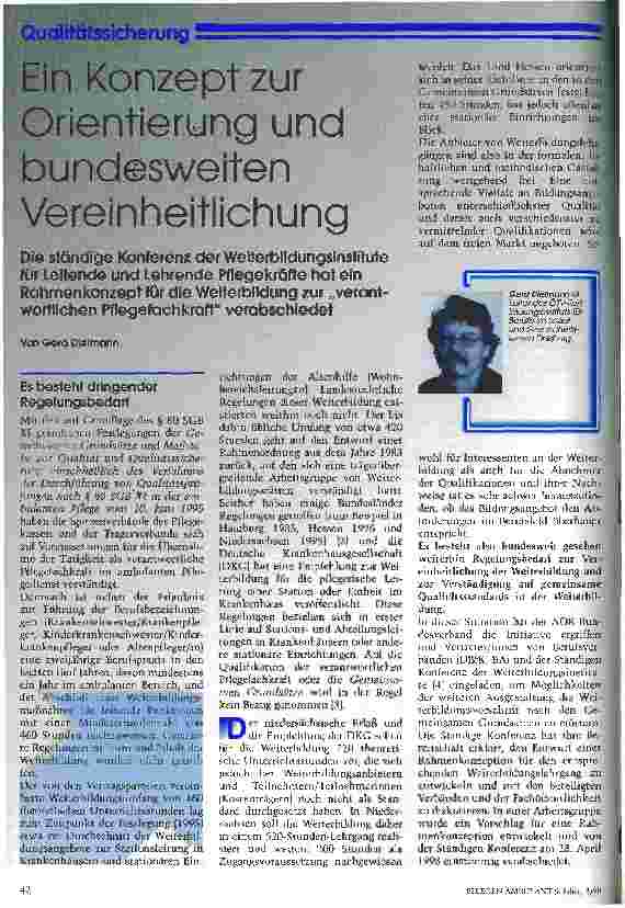 Vorschauseite 1: Ein Konzept zur Orientierung und bundesweiten Vereinheitlichung