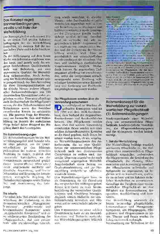 Vorschauseite 2: Ein Konzept zur Orientierung und bundesweiten Vereinheitlichung