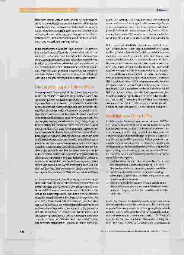 Vorschauseite 2: Vom Aktionsprogramm über die Bundesinitiative zur Bundesstiftung Frühe Hilfen