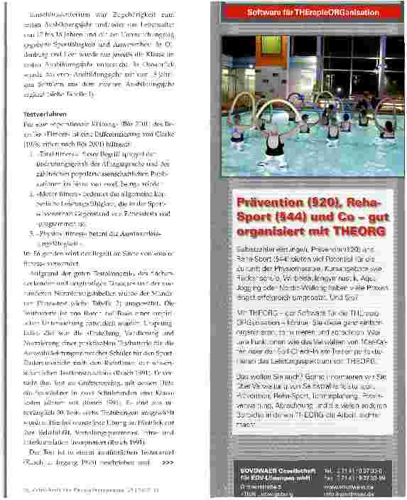 Vorschauseite 5: Fitness von Physiotherapieschülern