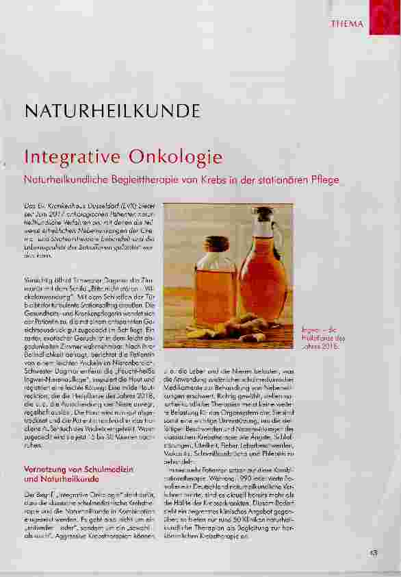 Vorschauseite 1: NATURHEILKUNDE Integrative Onkologie
