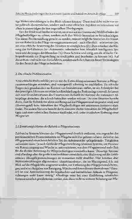 Vorschauseite 3: Ethische Herausforderungen durch autonome Systeme und Robotik im Bereich der Pflege