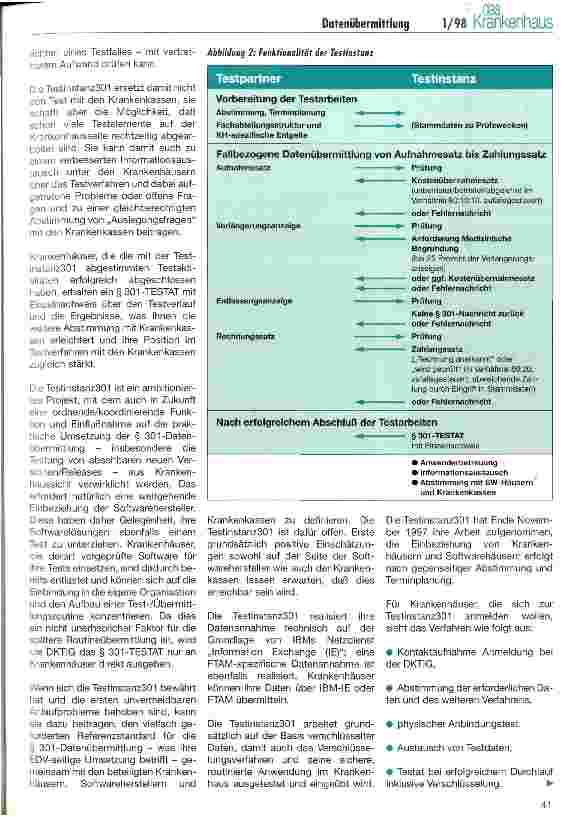 Vorschauseite 2: Datenübermittlung nach  301 SGB V
