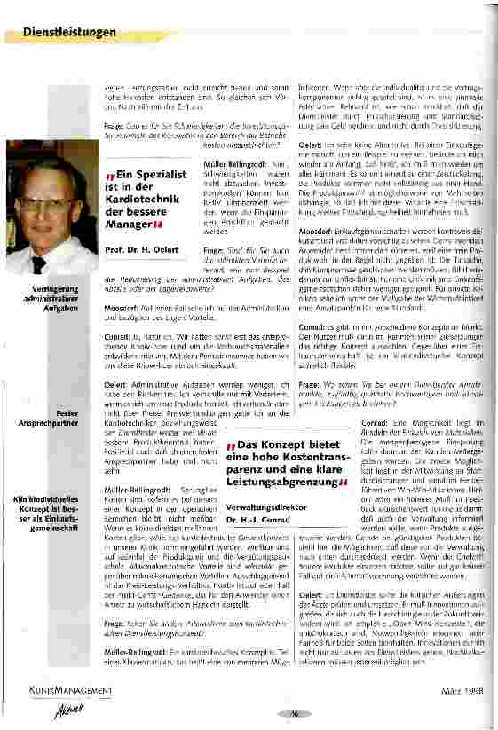 Vorschauseite 3: Fünf Jahre Perfusionsservice Innovation oder Risiko?