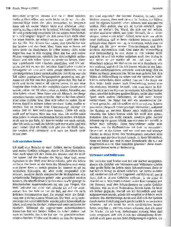 Vorschauseite 4: Gedanken eines Schizophrenen