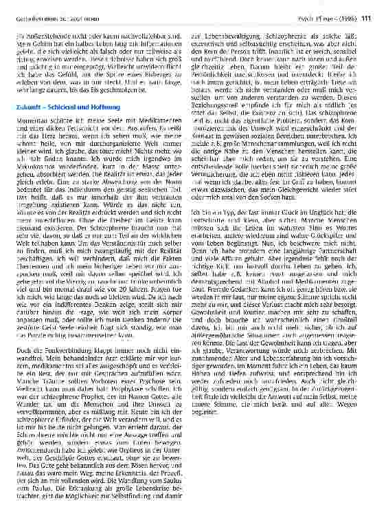 Vorschauseite 5: Gedanken eines Schizophrenen