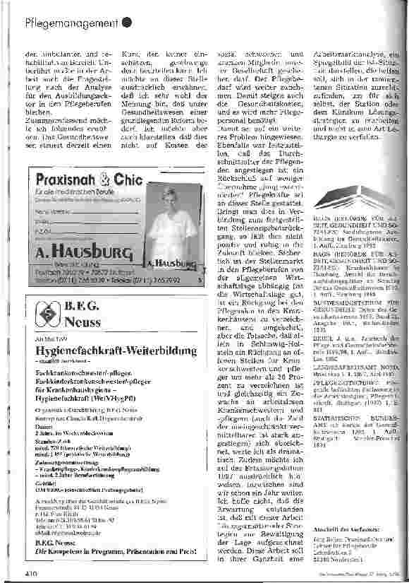 Vorschauseite 3: Arbeitsmarktanalyse in den Pflegeberufen 2. Teil