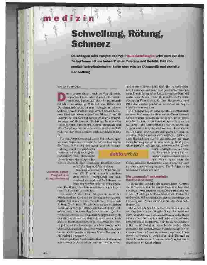 Vorschauseite 1: Schwellung, Rötung, Schmerz