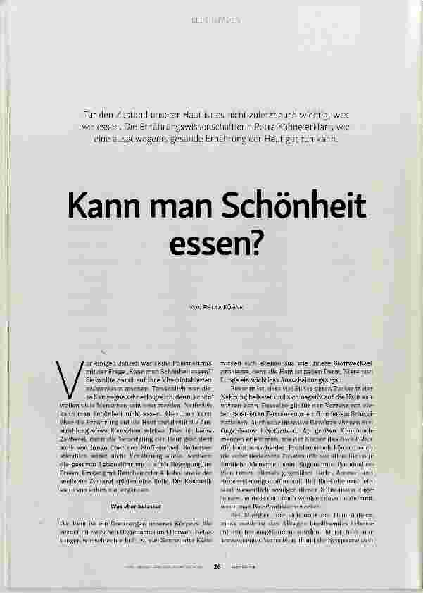 Vorschauseite 1: Kann man Schönheit essen?