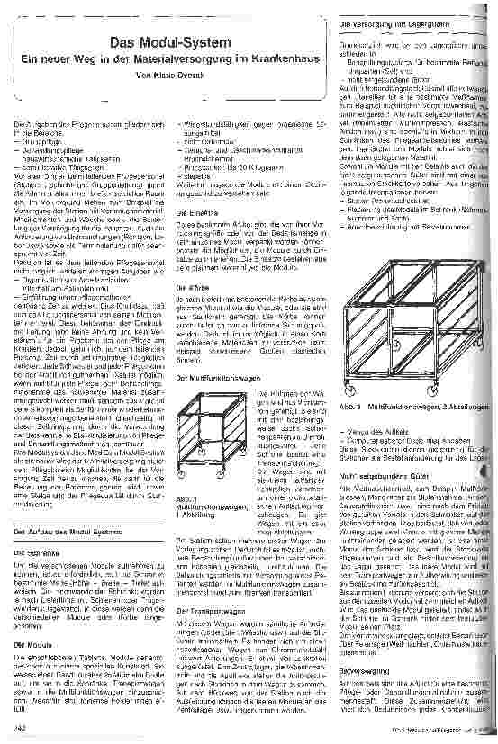 Vorschauseite 1: Das Modul-System Ein neuer Weg in der Materialversorgung im Krankenhaus