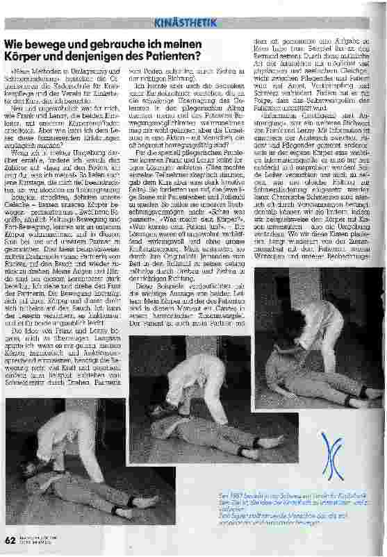 Vorschauseite 3: Heben und Bewegen - leicht gemacht! Kinästhetik scheint eine taugliche Methode für die Krankenpflege