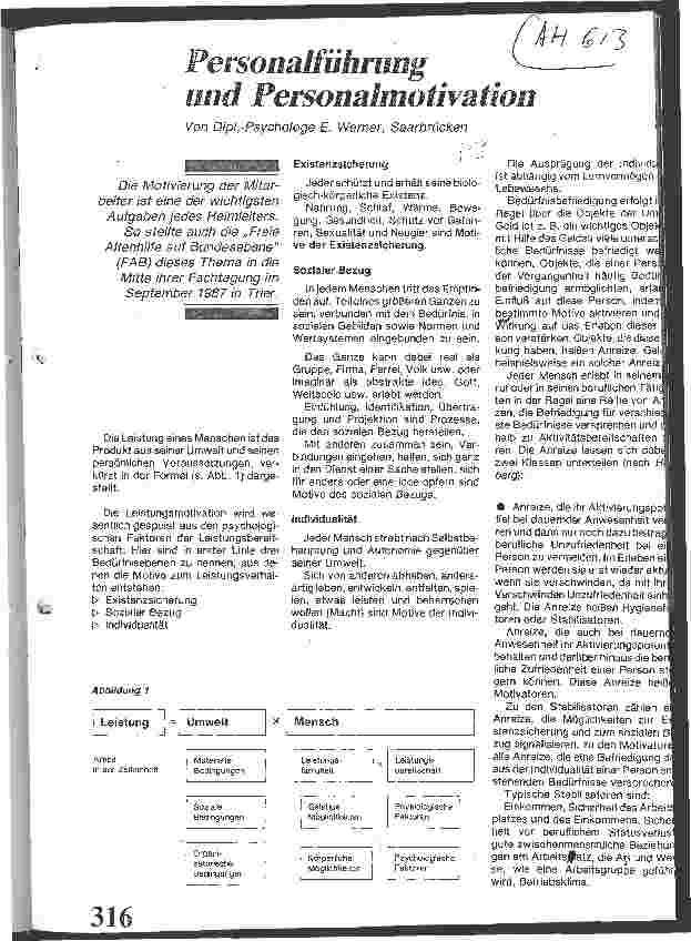 Vorschauseite 1: Personalführung und Personalmotivation