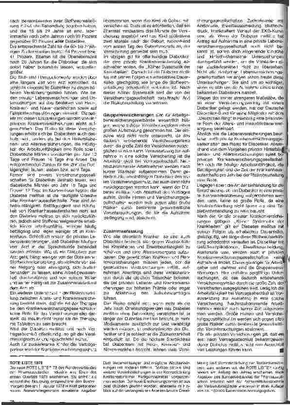 Vorschauseite 2: Diabetes mellitus 31. Folge: Die sozialmedizinische Seite des Diabetes mellitus
