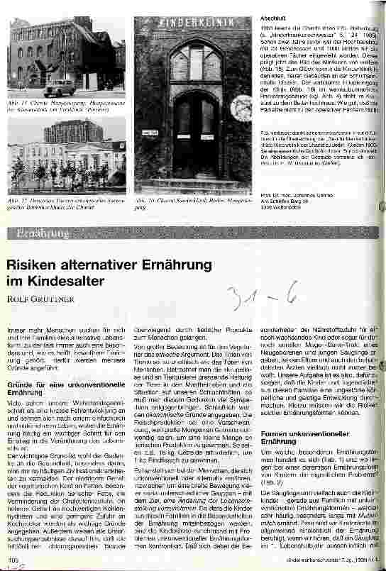 Vorschauseite 1: Risiken alternativer Ernährung im Kindesalter