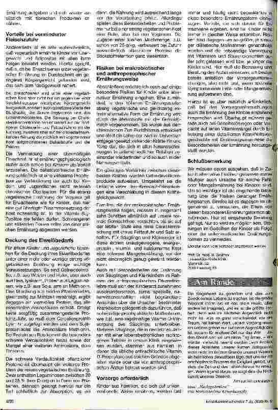 Vorschauseite 3: Risiken alternativer Ernährung im Kindesalter