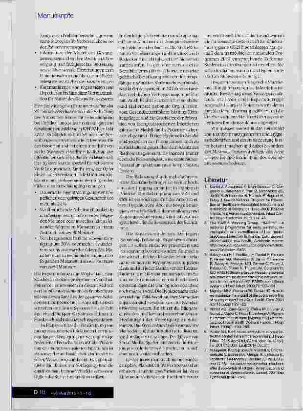Vorschauseite 6: Prävention von therapieassoziierten Infektionen in Frankreich
