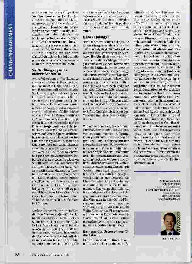 Vorschauseite 3: Für eine gesunde Zukunft