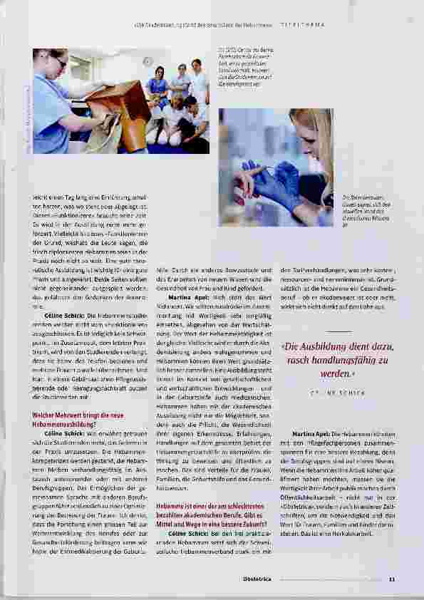 Vorschauseite 4: Die Akademisierung stärkt den Berufsstand der Hebammen