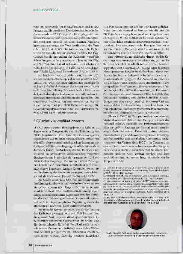 Vorschauseite 3: Parenterale Ernährung: PICC-Katheter sind gute Option