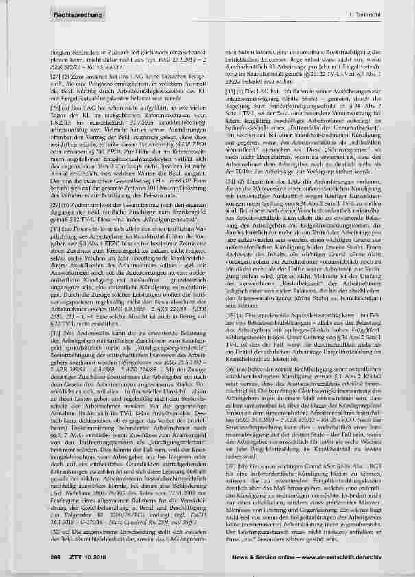 Vorschauseite 3: Außerordentliche Kündigung Entgeltfortzahlungskosten TV-L § 34 Abs. 2; BGB § 626