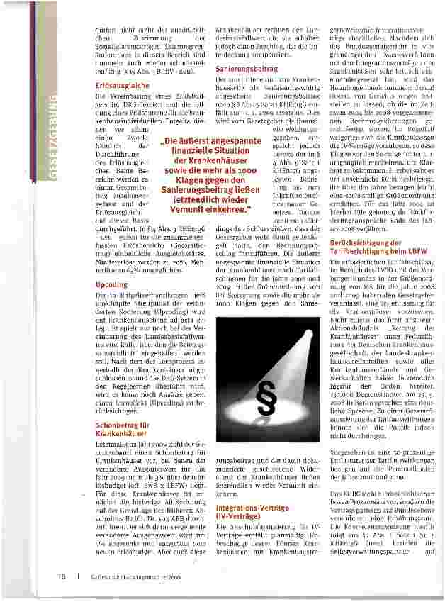 Vorschauseite 2: Chancen und Risiken für die Krankenhäuser