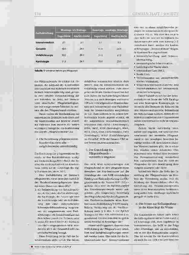 Vorschauseite 3: Pflegepersonaluntergrenzen - der Spagat zwischen Anspruch und Wirklichkeit