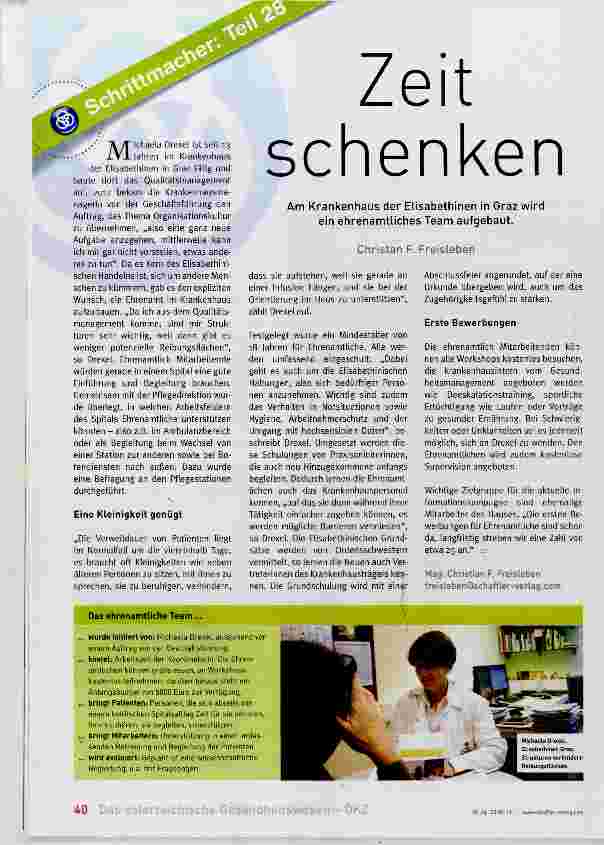 Vorschauseite 1: Zeit schenken