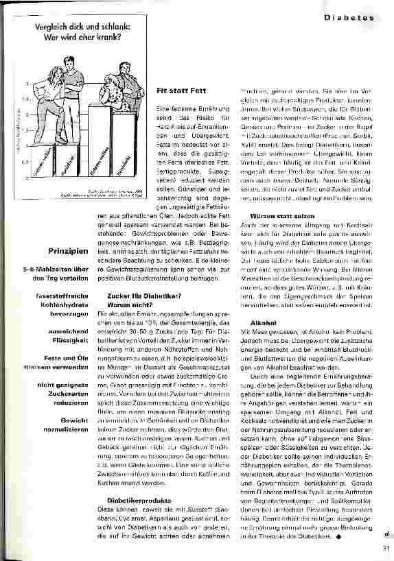Vorschauseite 2: Die richtige Ernährung Wie man sich bei Diabetes gesund und genußvoll ernähren kann