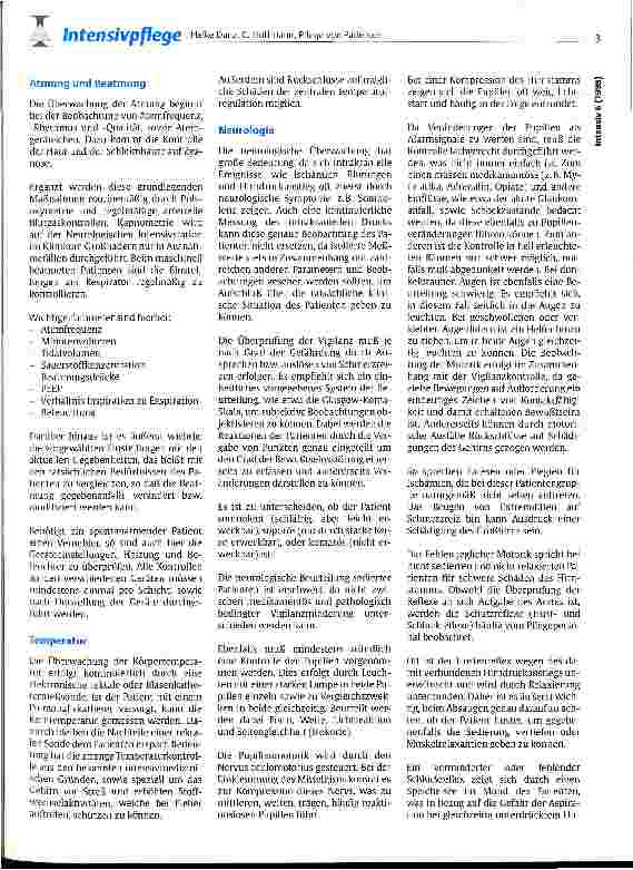 Vorschauseite 2: Pflege von Patienten, die aufgrund von erhöhtem Hirndruck mit einer externen Ventrikelmeßsonde und Liquorableitung versehen wurden