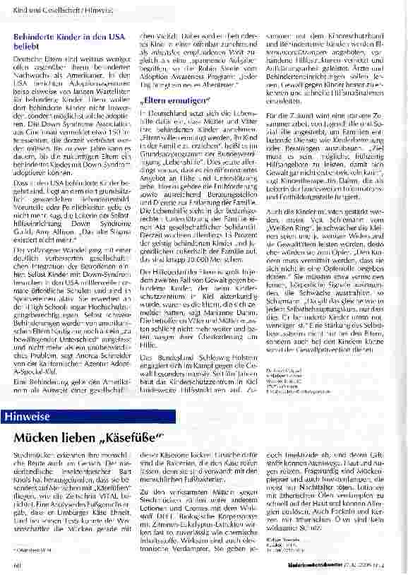 Vorschauseite 2: Behinderte Kinder häufig Gewaltopfer