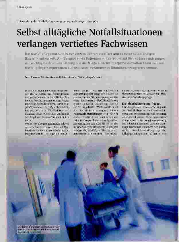 Vorschauseite 1: Selbst alltägliche Notfallsituationen verlangen vertieftes Fachwissen