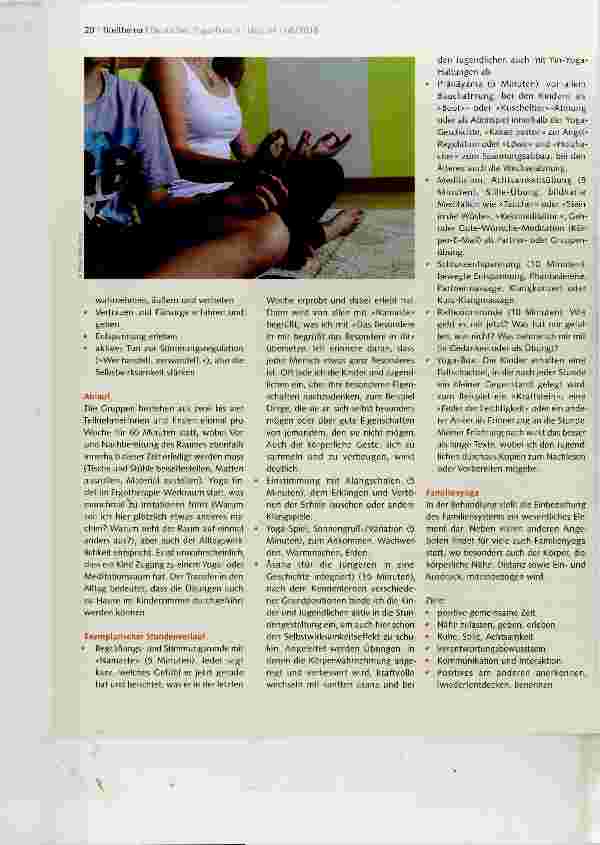 Vorschauseite 3: Yoga in der Kinderund Jugendpsychiatrie