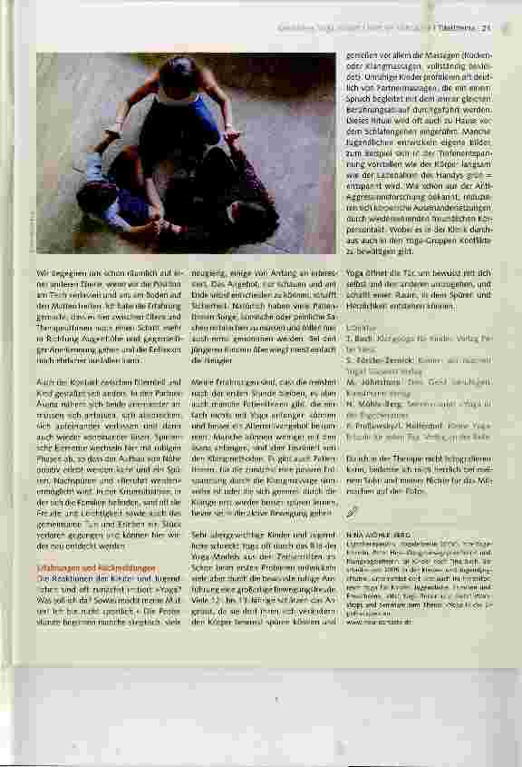 Vorschauseite 4: Yoga in der Kinderund Jugendpsychiatrie