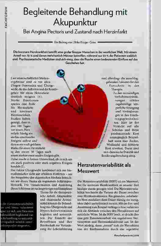 Vorschauseite 1: Begleitende Behandlung mit Akupunktur