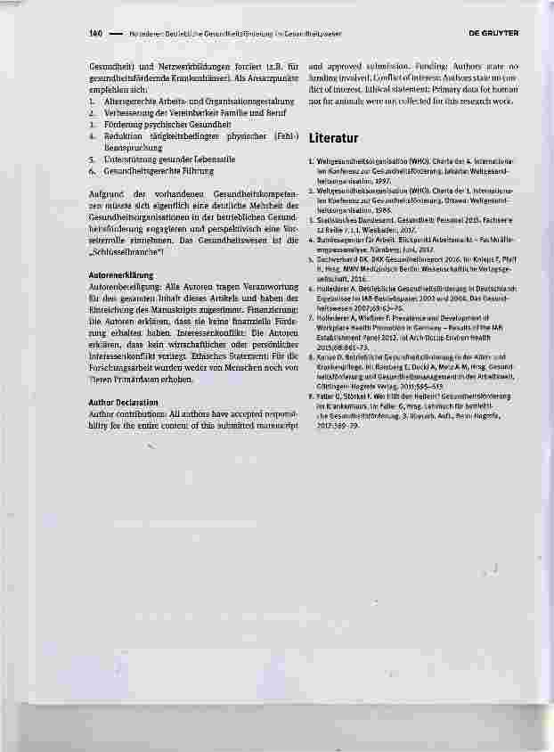 Vorschauseite 3: Betriebliche Gesundheitsförderung im Gesundheitswesen