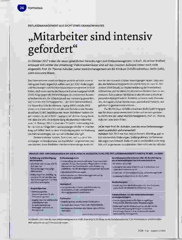 Vorschauseite 1: Mitarbeiter sind intensiv gefordert