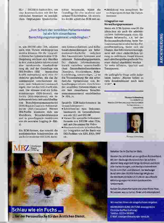Vorschauseite 3: Patientenakten - ein Fall für ECM?