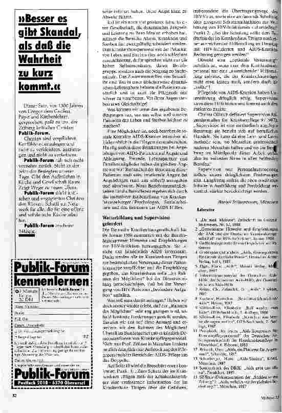 Vorschauseite 3: Pflege von AIDS-Kranken Streicheln kann man auch ohne Handschuhe