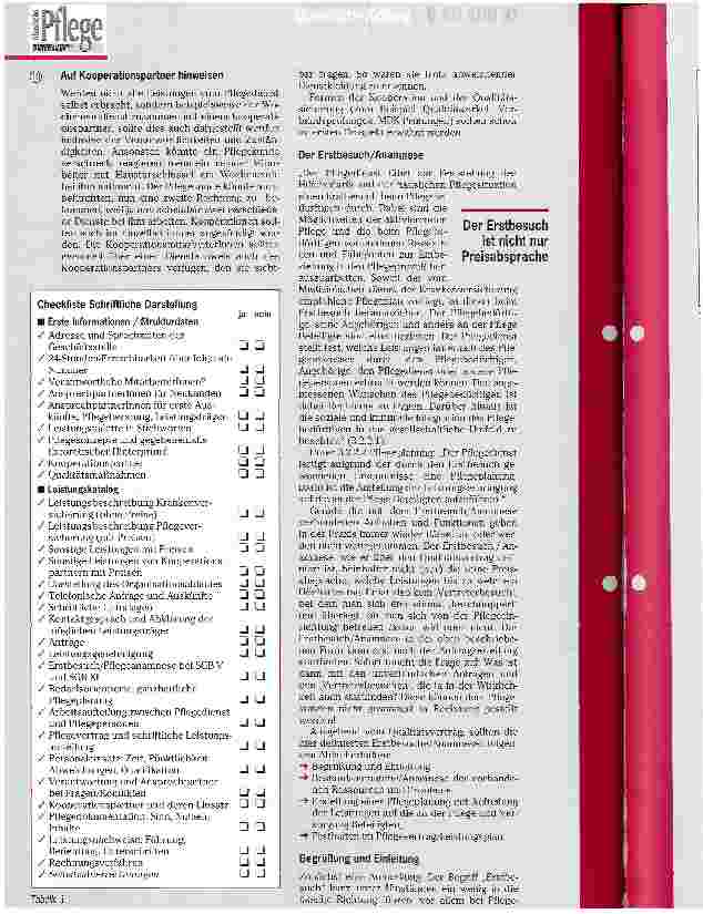 Vorschauseite 2: Qualität als Baustein der Pflegeversicherung Teil 5: Pflegeprozeßqualität - Selbstdarstellung, Erstbesuch und Pflegeanamnese
