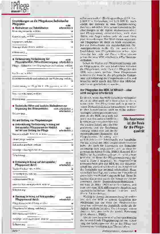 Vorschauseite 4: Qualität als Baustein der Pflegeversicherung Teil 5: Pflegeprozeßqualität - Selbstdarstellung, Erstbesuch und Pflegeanamnese