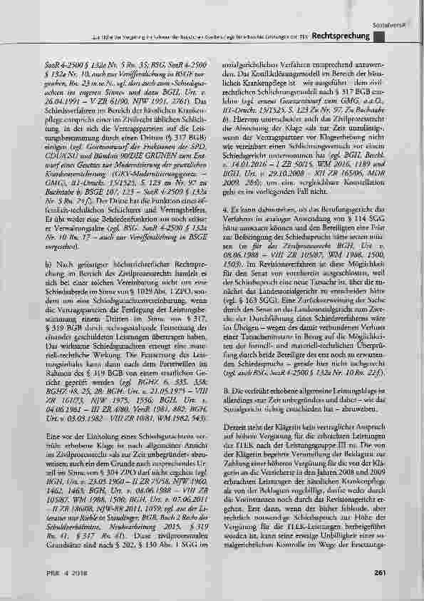 Vorschauseite 6: Zur Höhe der Vergütung im Rahmen der häuslichen Krankenpflege für erbrachte Leistungen der Intermittierenden transurethralen Einmalkatheterisierung (ITEK)