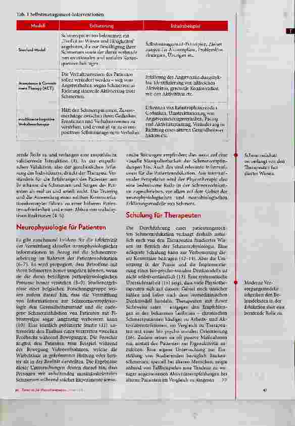Vorschauseite 2: Schmerzedukation: wichtige Aspekte für die Therapie