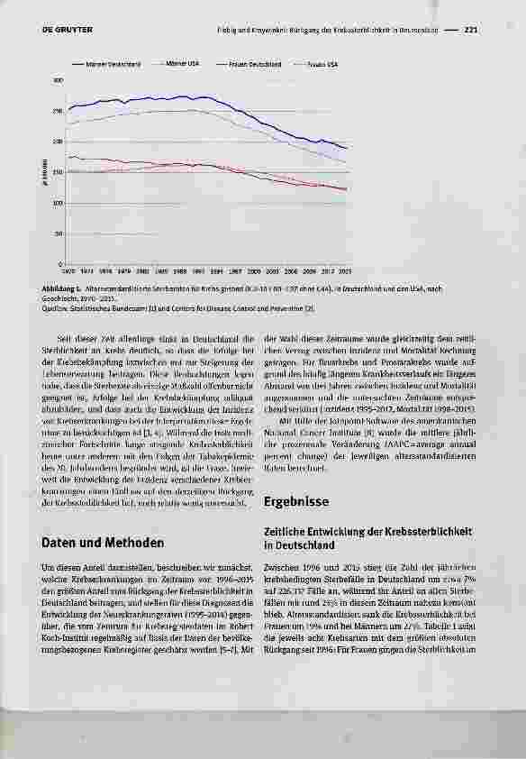 Vorschauseite 2: Rückgang der Krebssterblichkeit in Deutschland: welche Rolle spielen Entwicklungen bei der Inzidenz? Declining cancer mortality in Germany what is the role of cancer incidence tre…