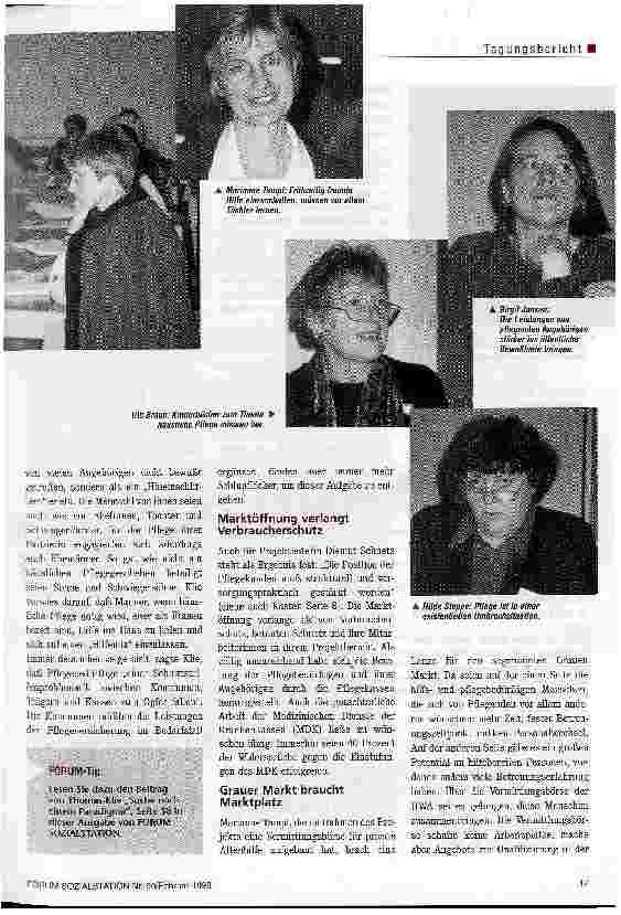 Vorschauseite 2: Postition des Kunden stärken Experten diskutieren dreijährige Erfahrungen mit der Pflegeversicherung