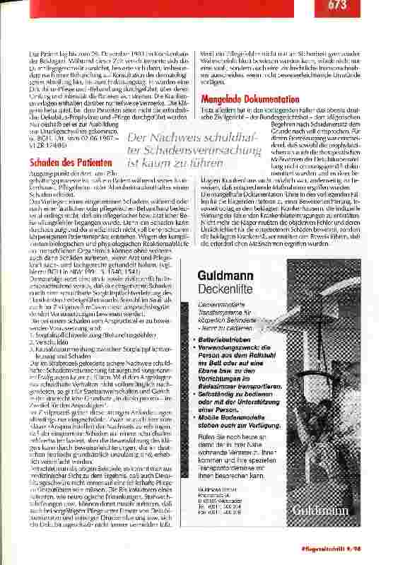 Vorschauseite 2: Die schriftlich festgehaltene Maßnahme gilt als Beweis Pflegedokumentation